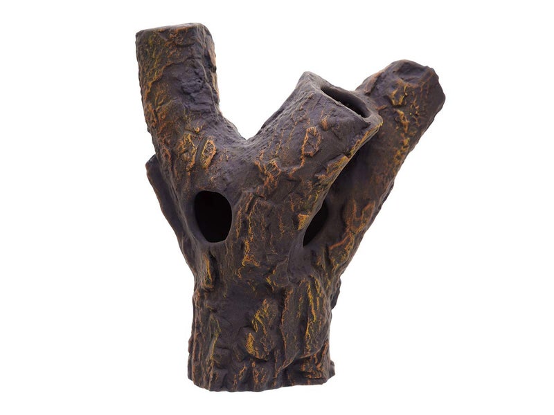 Plecoceramics زخارف السيراميك للأكواريوم - كهف زخرفة حجر البيتا - زخرفة مخبأ لأسماك الأكواريوم لتربية السيكلدات والبيكوس وألعاب البيتا (عائق)  - Image 1